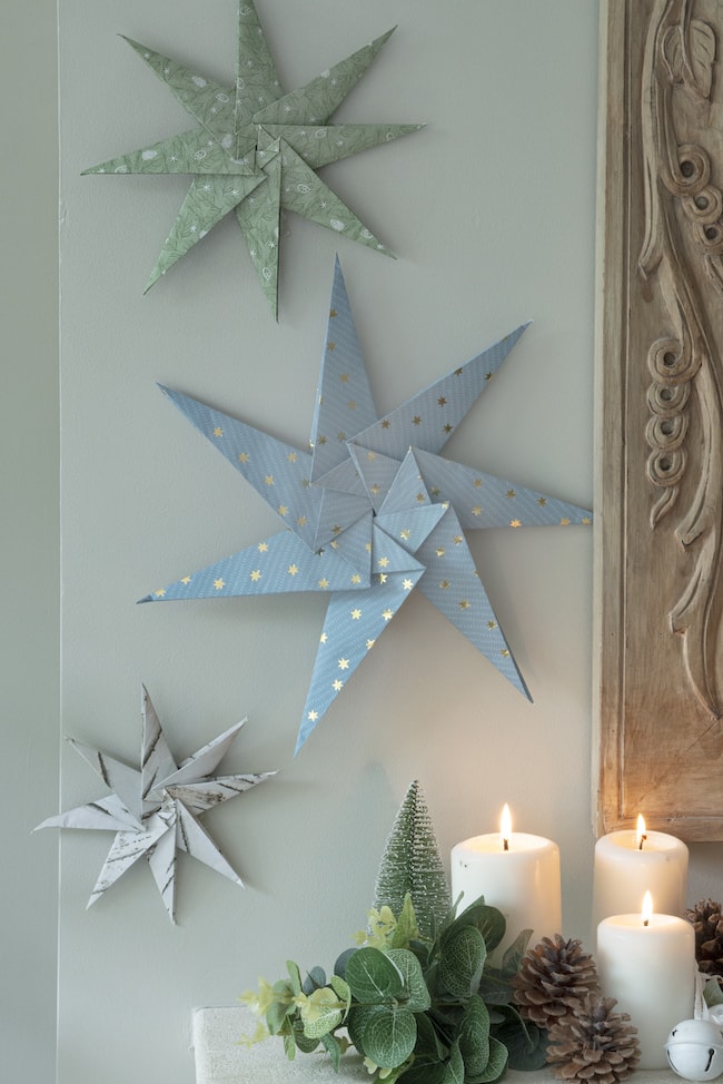 Origami étoile de Noël - Mille et Une Feuilles