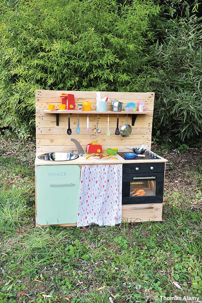 Kit de jeu de cuisine en bois pour enfant de 3 à 6 ans avec de