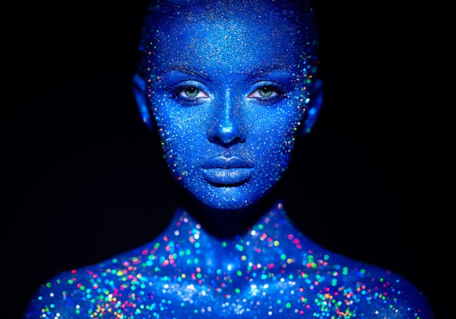 UV Glow Couleurs de Peinture Corporelle UV Maquillage Lumière Noire