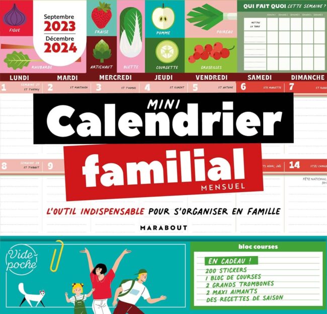 2024 A6 Agenda par Semaines Famille Organiseur 5 Colonne Journal