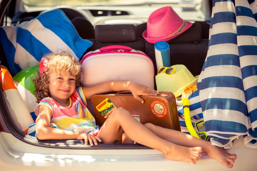 long trajet en voiture avec des enfants